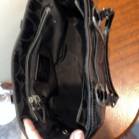 Coach signature Lurex Shoulder bag  tote  canvas/leather  black / black metallic - Picture 16 of 17